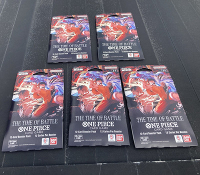 Bandai One Piece Card Game Time of Battle OP-16 Booster Pack Lot 5x english 