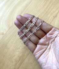 Halskette Silber 925 Panzerkette 50cm 4mm Kubanische Silberkette Damen Herren