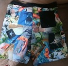 Joe Boxer Tie Front Pockets Mens Swim Trunks Sz 36 Graphic Print — photo 2