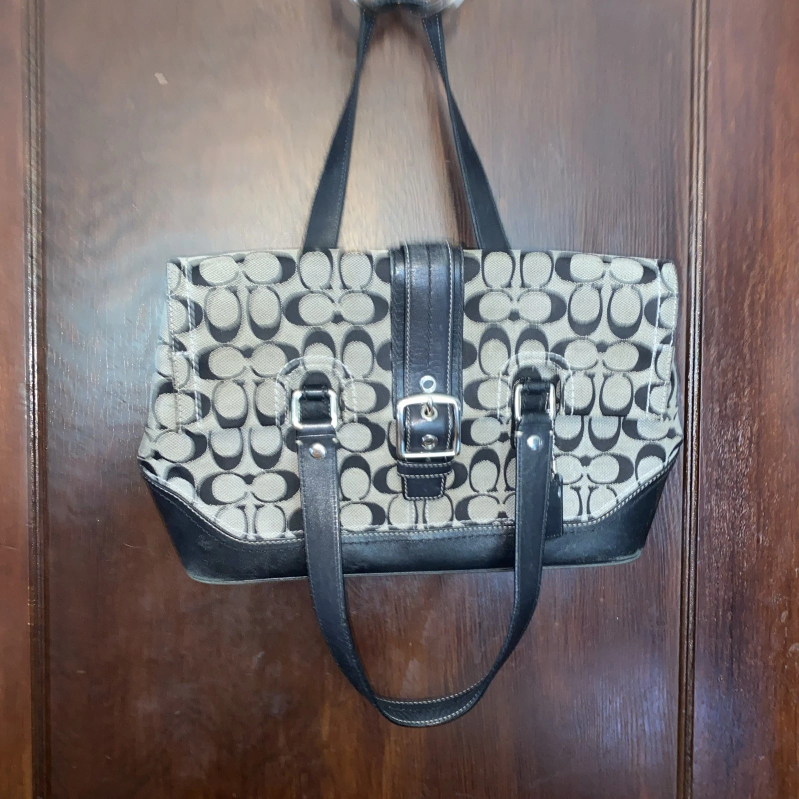 Borsa Coach Hampton Signature Jacquard ID borsa verificata con Coach usata