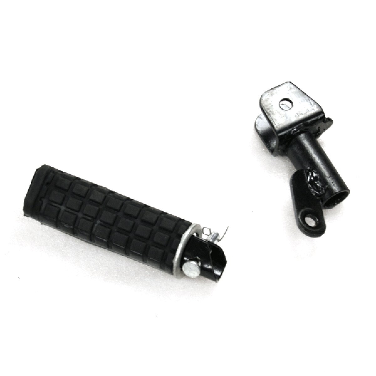 Right Pillion Footpeg with Bracket Foot Peg Black Steel Foldable Scooter Bolt-On