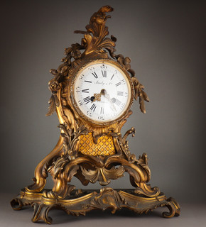 🇫🇷 1860's Antique French Rococo Bronze 8 Day Clock Ancely Toulouse JAPY FRERES
