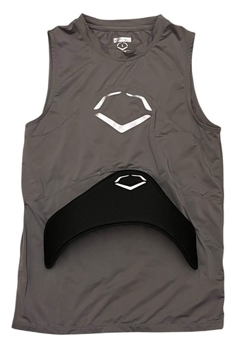 Evoshield Chest Protector Large Sleeveless Gray Molded Guard Shirt