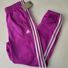 Adidas SST Track pants Fleece Lined Big Girls Size M L Purple AK0402