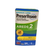 PreserVision Areds 2 Eye Vitamin 120 Mini Softgels Exp 02/2026