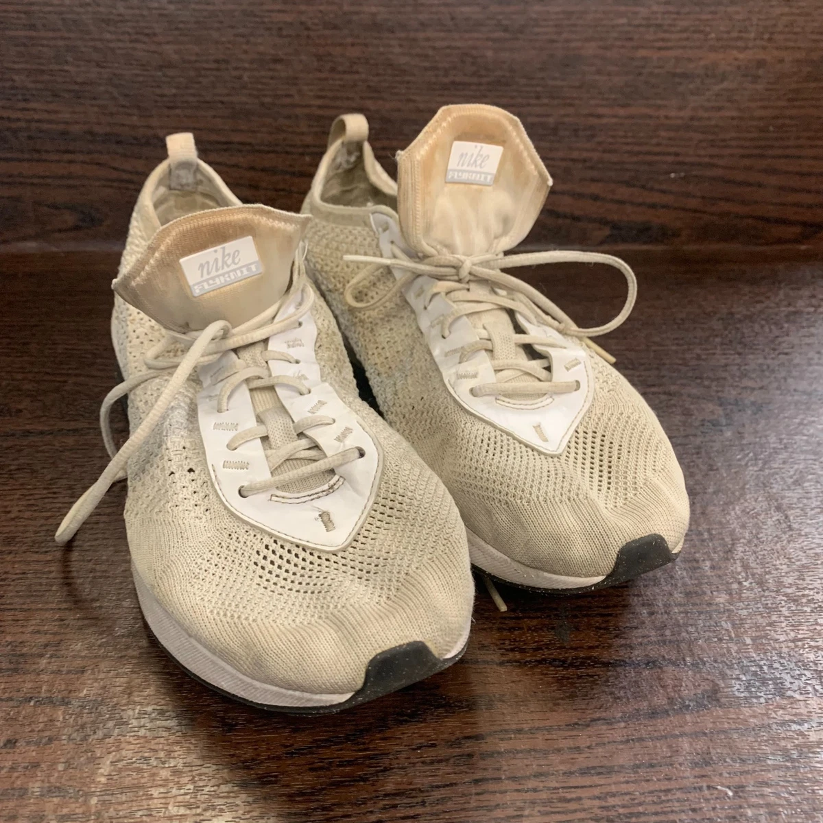 Nike Air Max Flyknit Men Size 11 FJ4002-100 Triple White Lace Up Athletic Shoes Nike Air Max Flyknit Racer NN White Pure Platinum - FJ4002-100 main image 3