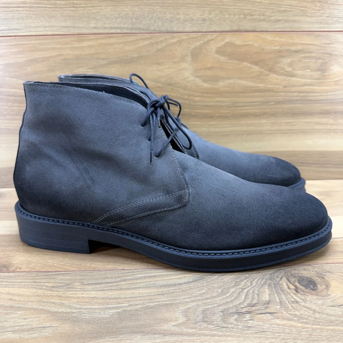 Grey Suede Chukka‎ Boots Mens Desert Boots Blue Laces Crepe Sole Shoes Amazon.com | Amali Casual Chukka Boots for Men, High-Top  main image 2