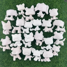 【YOU PICK】Custom White Base LPS DIY Pet Toys Kid Great Gift Paint By Yourself