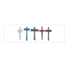 Crosses bumper sticker