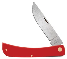 Case Sod Buster Knife 3.6" Red Synthetic American Workman 4138 CS - 73933