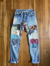 Vintage 1980’s Levi’s Denim Hippie Patchwork Jeans 505 Made In USA - 30 x 34 Vintage 1980’s Levi’s Denim Hippie Patchwork Jeans 505 Made In USA - 30 x 34 - Image 1