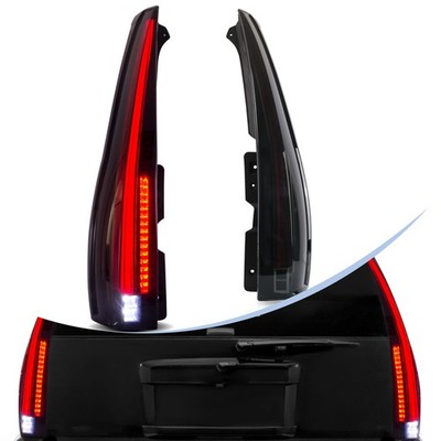 VLAND Getönte LED Rückleuchten für Cadillac Escalade 2007-2014 Rote Blinker Paar
