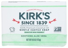 Kirk'S Soothing Aloe Vera Castile Bar Soap 4 Oz Gentle 1 Pack