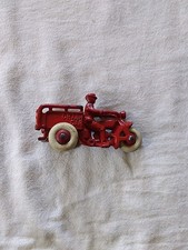 Hubley Cast Iron All Original Crash Car Motorcycle-Red