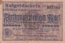 Schwerin - Staatsministerium - 500 Tausend Mark - &Uuml;dr. auf 100Mk- M&uuml;ller 4210W2