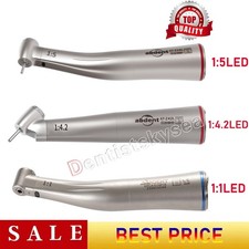 Dental Fiber Optic Contra Angle Handpiece 1:1/1:5/1:4.2 LED