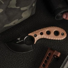 TAKUMITAK 6.5" Full Tang Hunting Survival Skinning Knives w/ MOLLE Webbing Clip