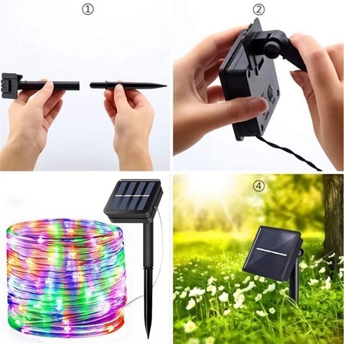 Solar Power Rope String Lights 100/200/300 LED Outdoor Tree Garden Party Decor - Picture 13 of 15
