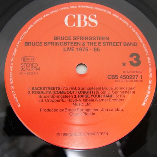 BRUCE SPRINGSTEEN / LIVE1975-85 HOLLAND PRESSING 5LP W/INNER*5, BOOKLET - Picture 8 of 12
