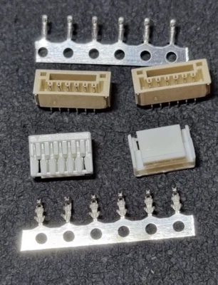 2 Paar CRIMP SET Micro JST GH 1,25 mm Pitch 6-Pin Stecker + Buchse