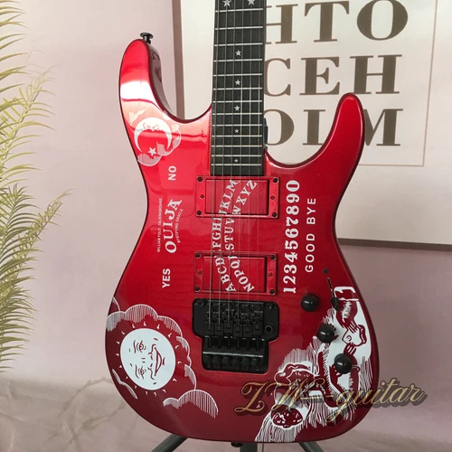 Kirk Hammett KH-2 Ouija Electric-Guitar HH Basswood Body/Maple Neck Metallic Red