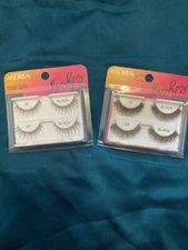 Andrea False Eye Lashes, 4 Pairs (2 Packs with 2 Pairs per Pack) 33 & 21 Black
