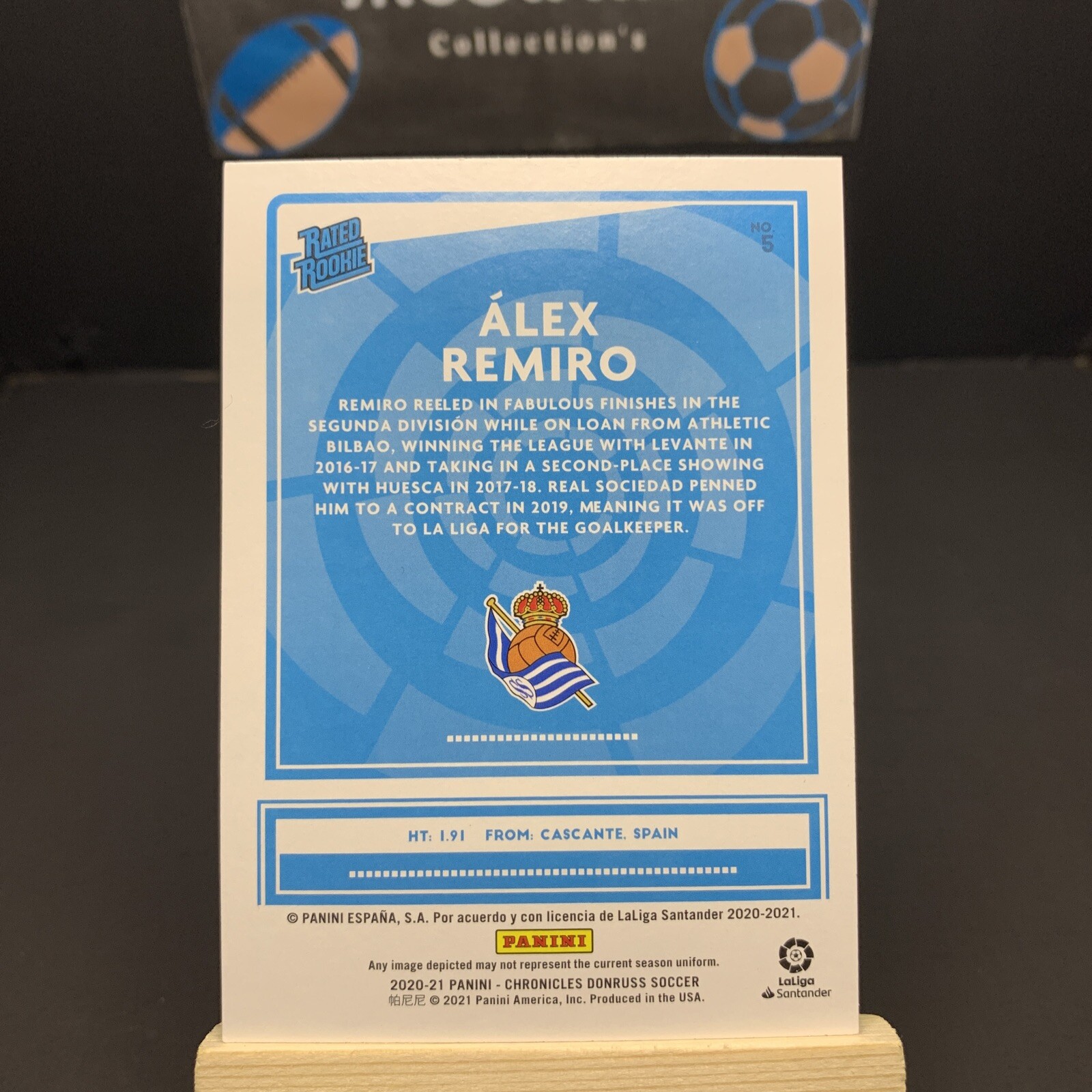 202021 Panini Chronicles Donruss Rated Rookies La Liga Alex Remiro 5