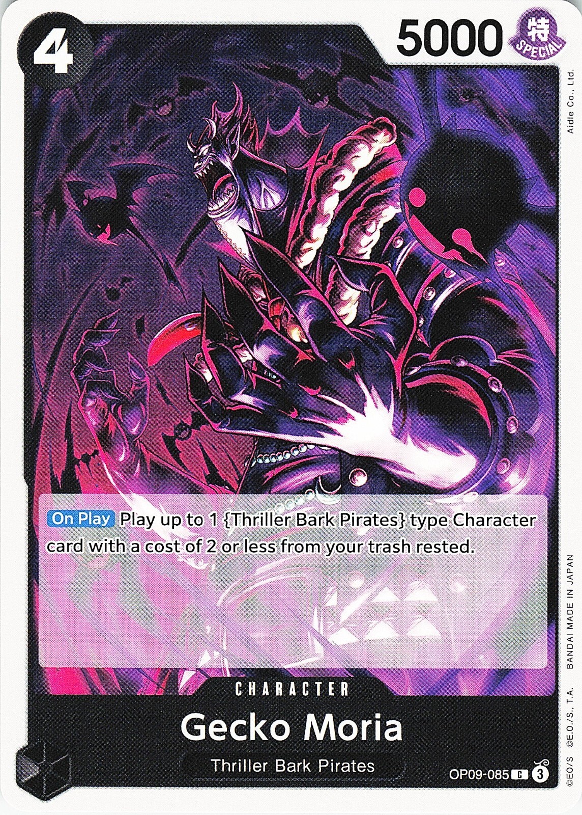 One Piece Emperors in the New World Gecko Moria Card OP09-085