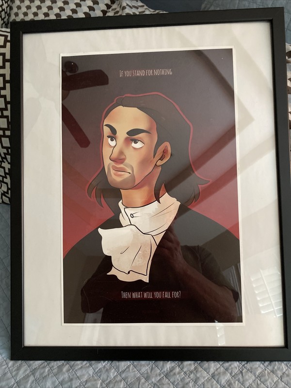 Hamilton Framed poster If you stand for nothing then what will you fall for.