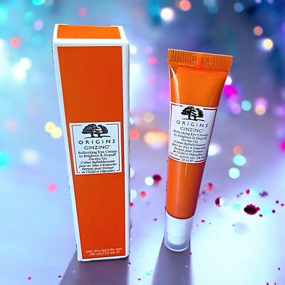 ORIGINS GINZING Refreshing Eye Cream To Brighten & Depuff On-The-Go 10 ml NIB
