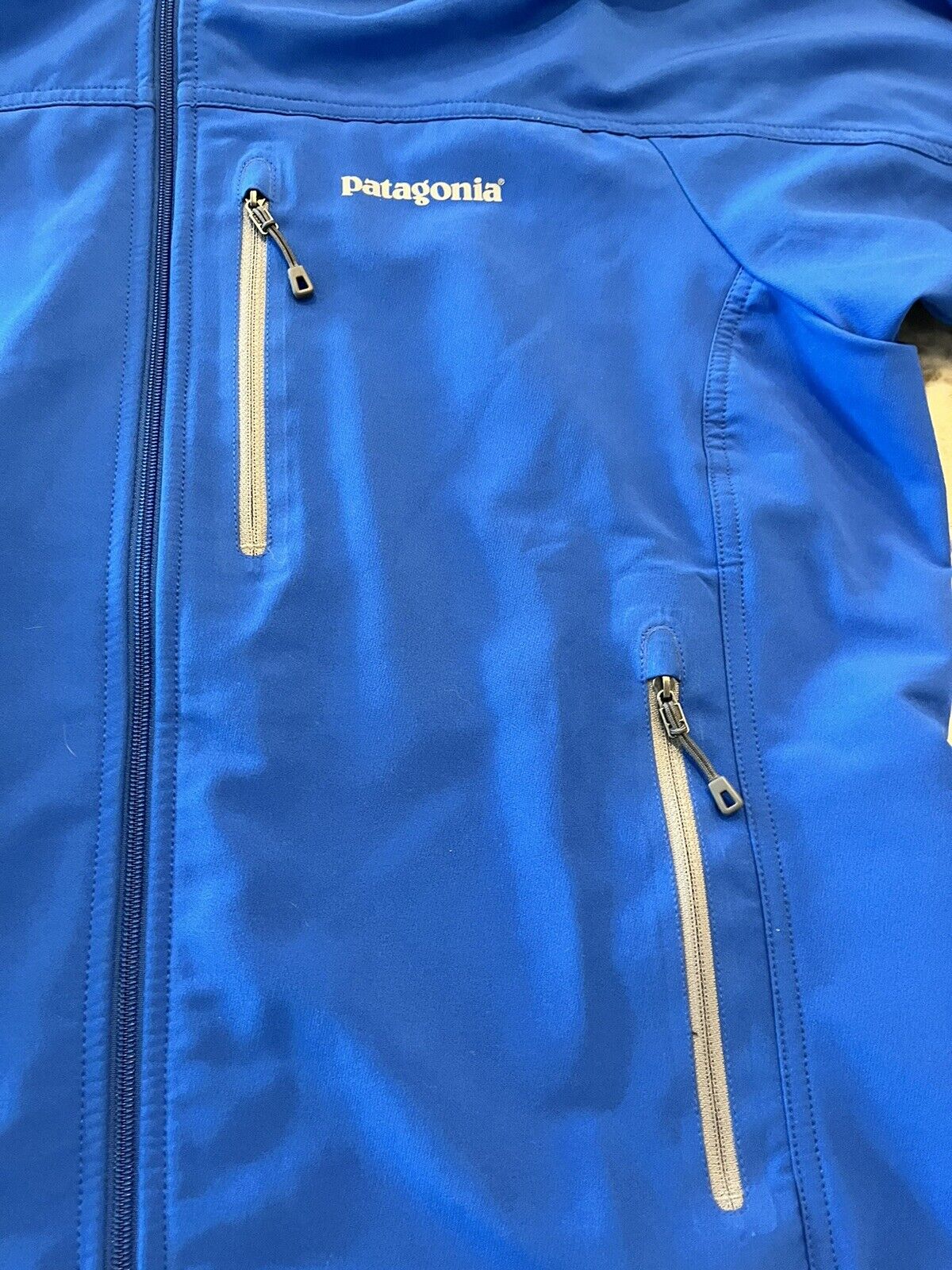 Patagonia Soft Shell Zip Up Jacket Royal Blue Pol… - image 6