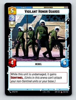 Vigilant Honor Guards Rebel Unit Ground Sentinel 5C 6HP 4P Command Villainy