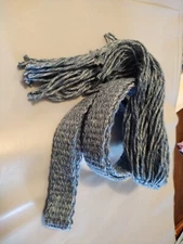 Item423141: Powder Horn Strap inkle belt  blue white stonewashed cotton 45x3/4" 