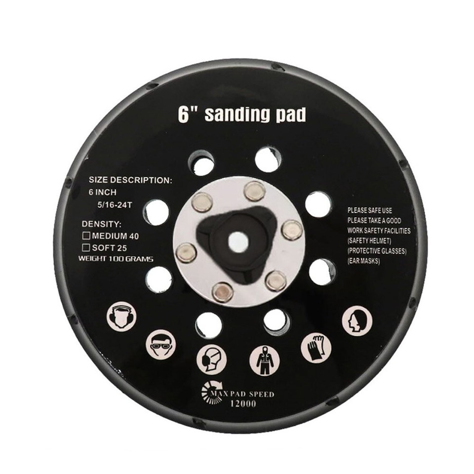 Slijpschijf 150 mm 15 gat - voor Makita BO6030 BO6040 - steunschijf voor klittenband slijpschijven met 8 6 1-gat afzuiging - DFS