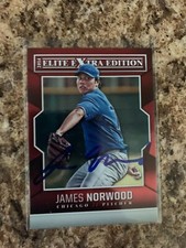 James Norwood Signed 2014 Panini Elite Extra Edition Auto Chicago Cubs # 7