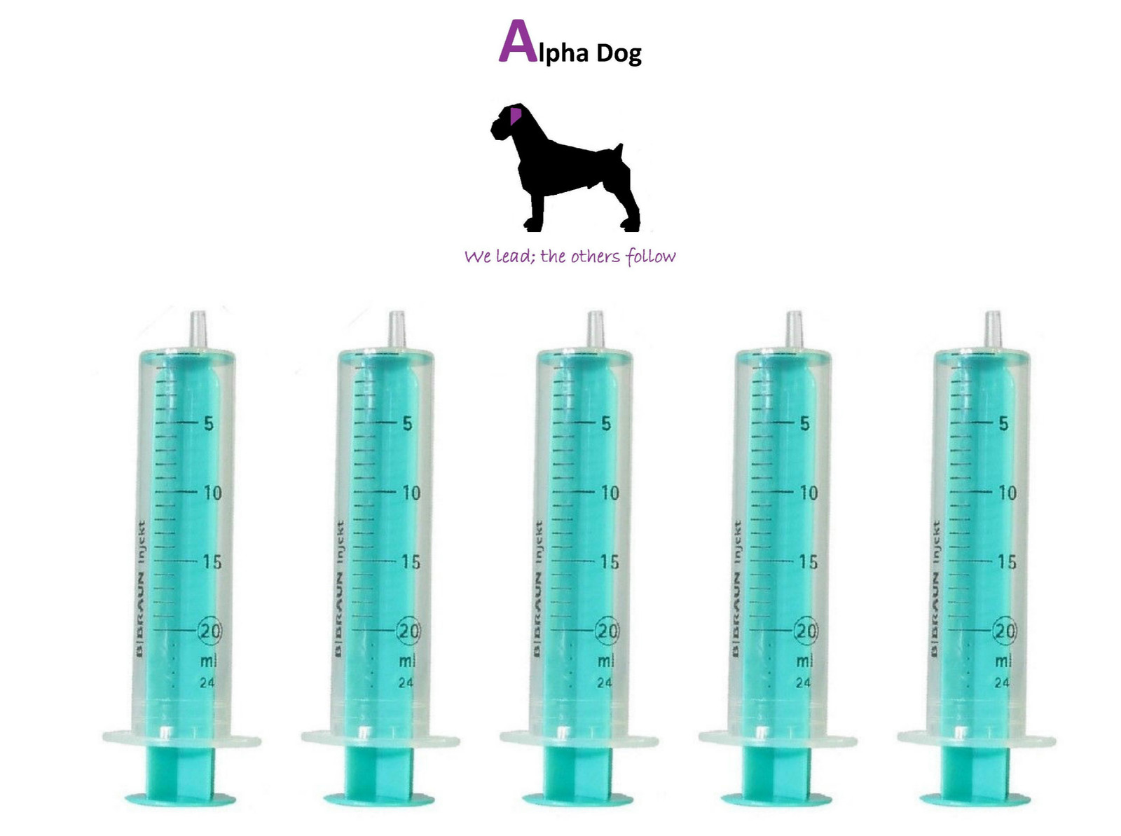 5 x 20ml Sterile All Plastic Syringe Canine Artificial Insemination AI