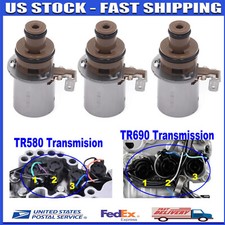 3x Oem Torque Converter Lock-up Solenoid For Subaru Lineartronic Cvt Tr580 690
