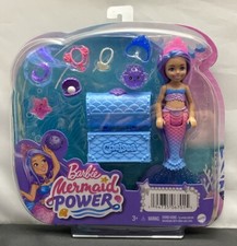 Barbie Mermaid Power Chelsea Doll & Accessories with Blue & Purple Hair New 2021