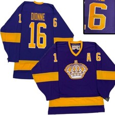 MARCEL DIONNE Signed Los Angeles Kings Retro Purple CCM Jersey - HOF 92