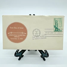 Verrazano Narrows Bridge First Day Issue Stamp 1964 Sika Chemical Corporation 5¢