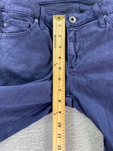 AG Adriano Goldschmied The Stevie Ankle Slim Straight Leg Blue Pants Womens 28R - Picture 6 of 10