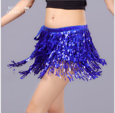 4 Layers Shining Sequins Tassels Hip Belt Chain Belly Dance Costumes Dancewear