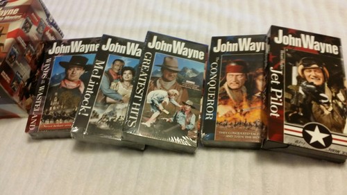 JOHN WAYNE AMERICAN HERO OF THE MOVIES 5 TAPE SET VHS FREE SHIP - Picture 3 of 3