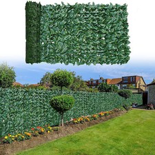 Artificial Wall Hedge Privacy Screens Fence Panel Faux Leaf Grass Mat Yard Decor