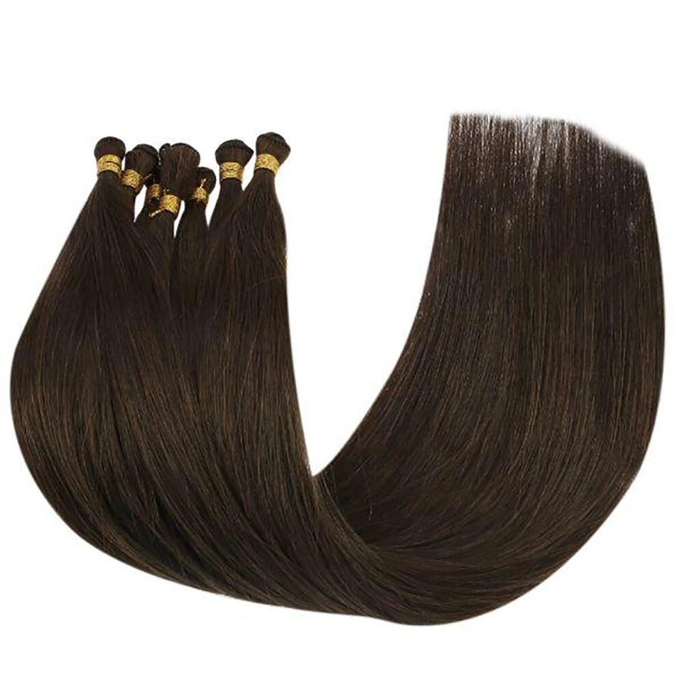 Invisible Hand Tied 100% Human Hair Weft Sew in Remy Hair Skin Weft Straight - Image 3 of 4