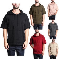 Victorious Men's Comfortable Modern Over Sized Hooded T-Shirt TS7065