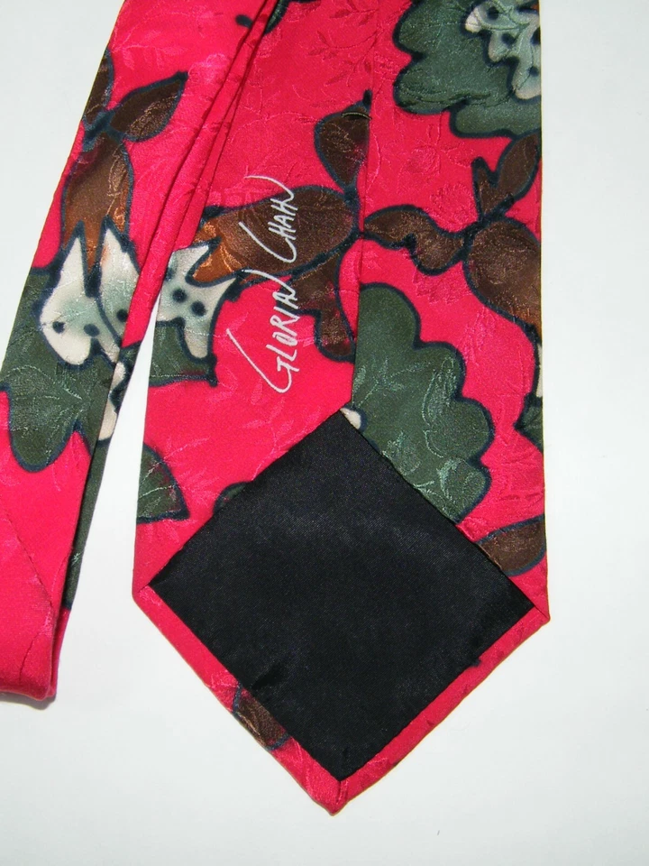 CORBATA HOMBRE ROBERT DASKAL GLORIA CHAH SEDA PINTADA A MANO Foto 4 de 4