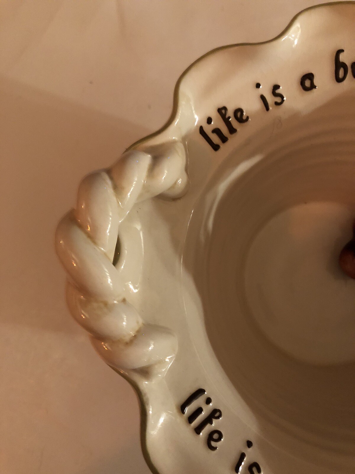 GRASSLANDS ROAD ART POTTERY LIFE IS A BOWL OF CHERRIES CERAMIC BOWL/ BASKET eBay