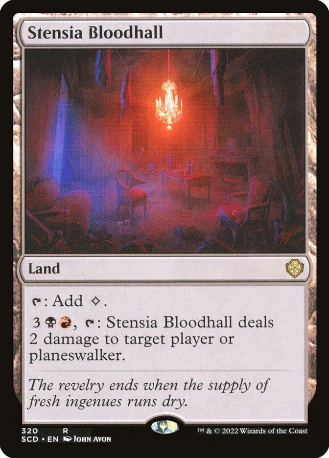 MTG Magic the Gathering Stensia Bloodhall (320/418) Starter Commander Decks LP