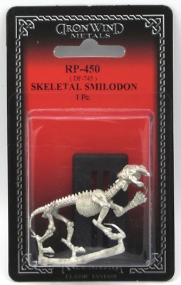 Ral Partha RP-450 Skeletal Smilodon (Skeleton) Undead Sabretooth Cat Monster NIB